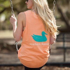 NWOT Women’s Southern Marsh Orange Tank Top. Size: Large